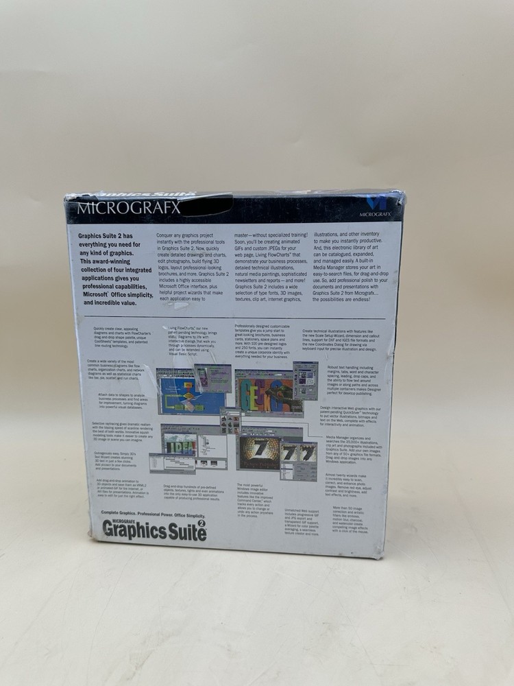 Micrografx Complete Graphics Suite 2 CD-ROM 1997 Windows 95 NEW Sealed