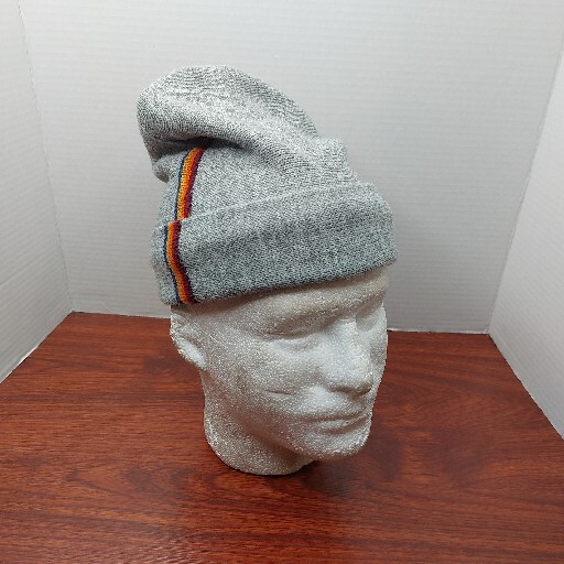 Levis Rainbow Stripe Knit Beanie Hat Cap