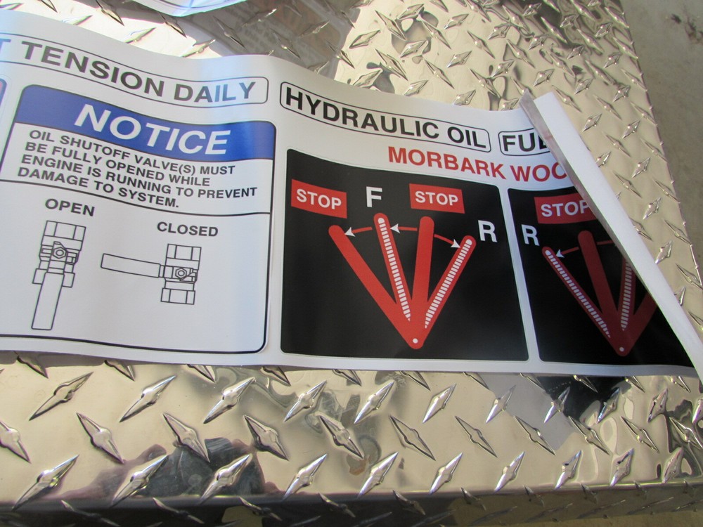 MORBARK WOOD CHIPPER SAFETY DECAL KIT FOR MULTIPLE CHIPPER MODELS