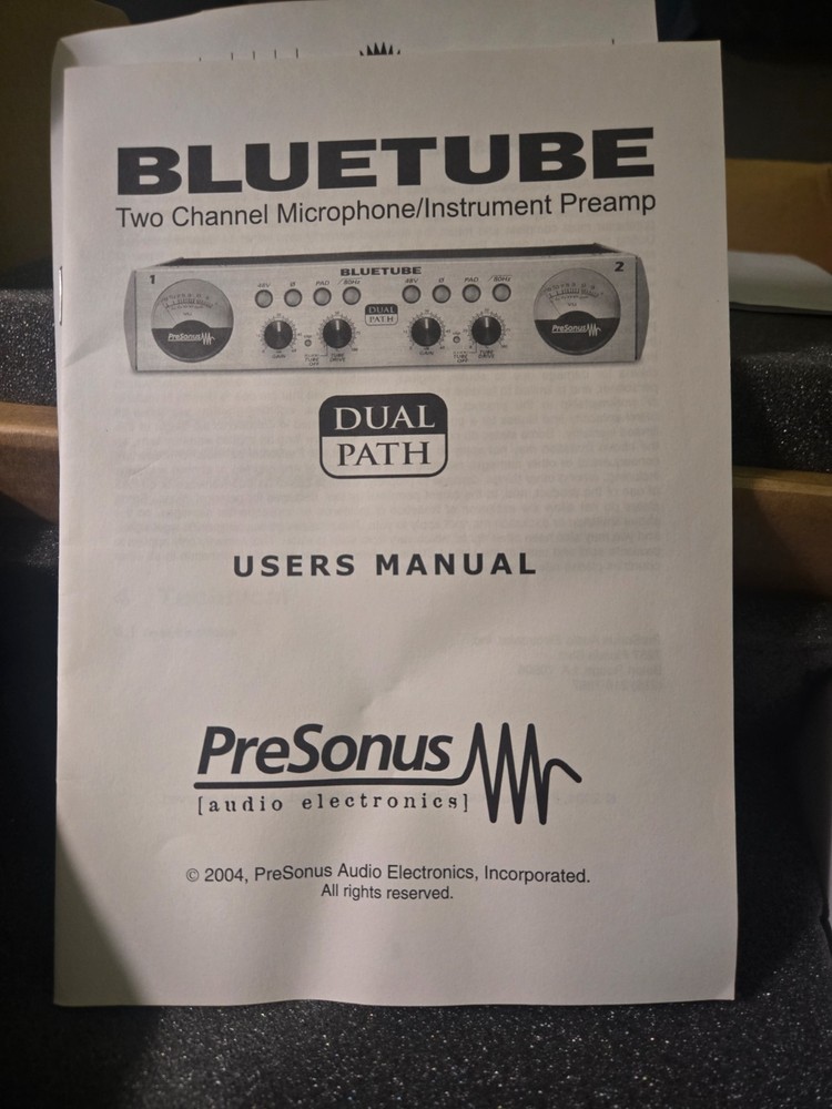 Bluetube two channel preamp - new from 2006