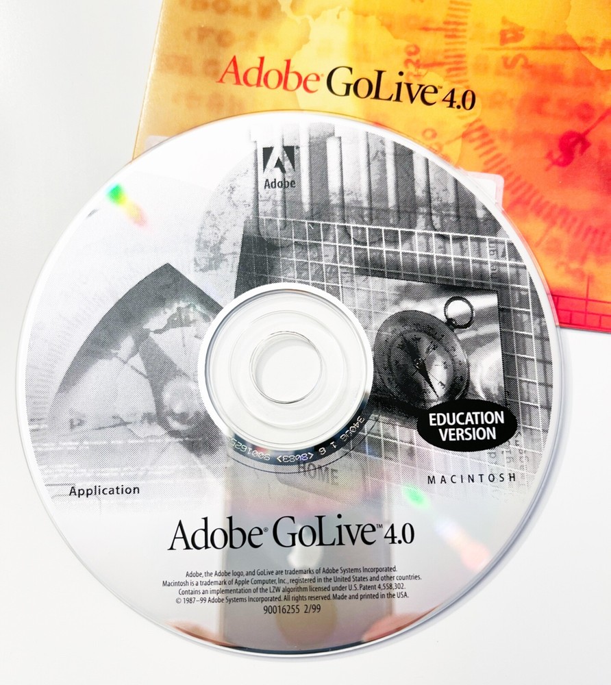 Adobe GoLive 4.0 Educational Version for Mac / with Serial Keys