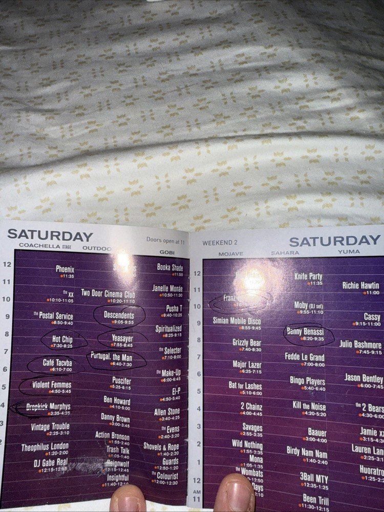 Official Coachella 2013 Weekend 2 Program book