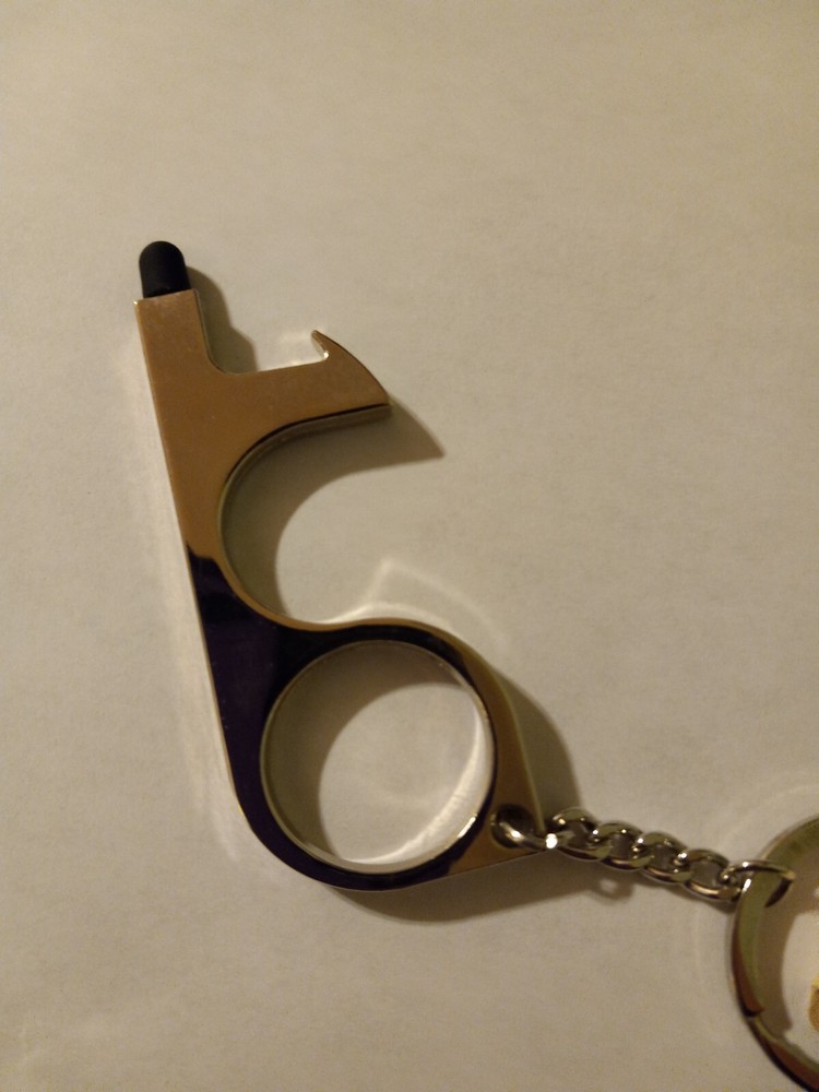 Touchless Door Opener Keychain, Avoid Germs. With Touchpad Stylus.
