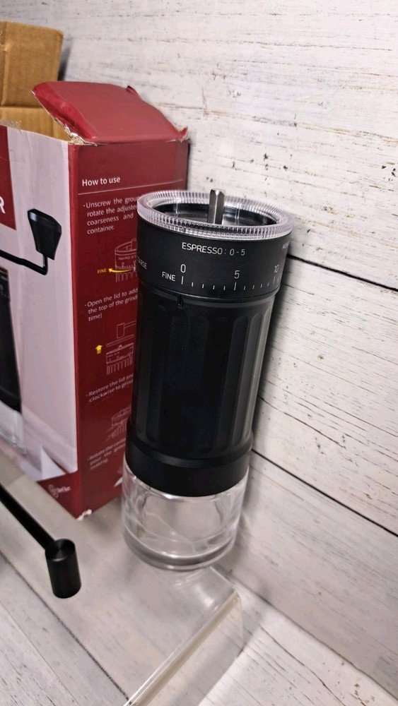 Manual Coffee Grinder with 40 Adjustable Settings, Portable Hand Coffee Bean...