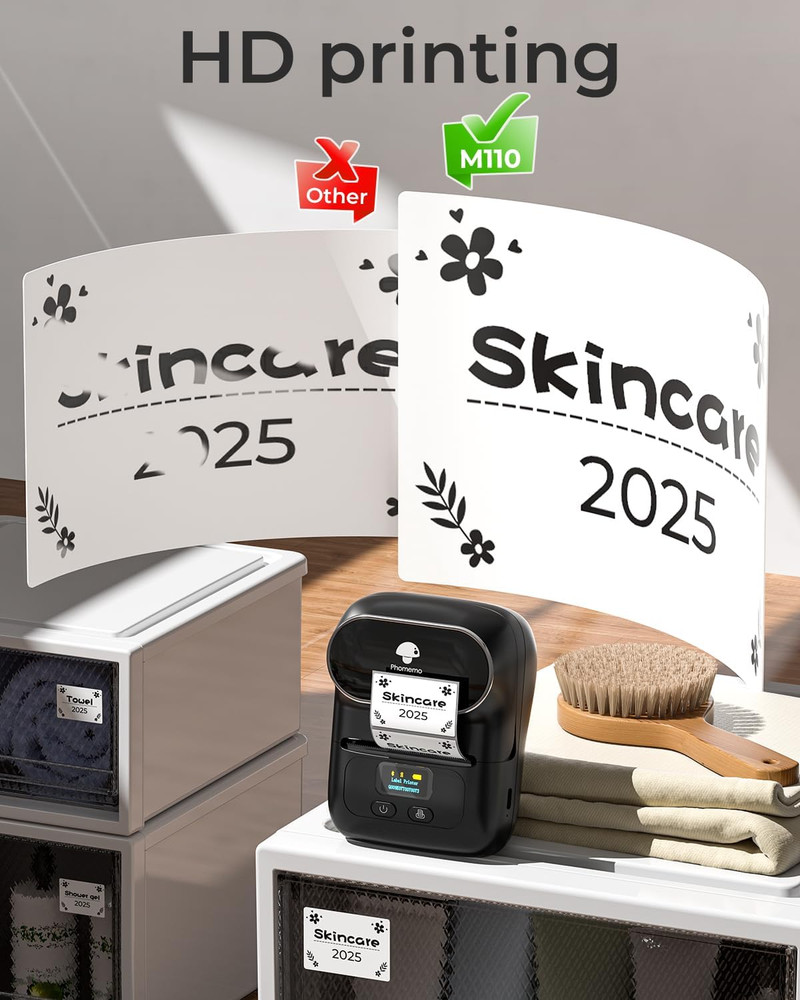 M110 Label Maker - M110 Barcode Label Printer Portable Bluetooth Maker Machine w