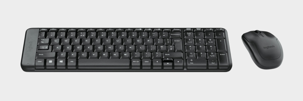 Logitech MK220 Space-Saving Wireless Keyboard & Mouse Combo 10m Range Spanish