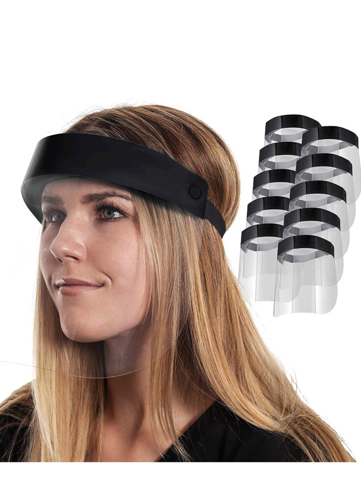 10 Pack Face Shield Blk