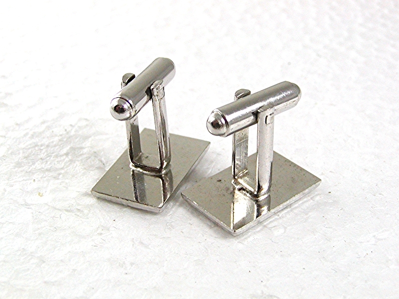 Vintage Silvertone Monogrammable Cufflinks 71717