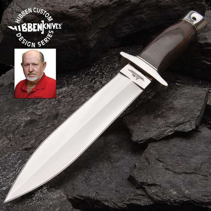 10.5" Gil Hibben Custom Double Edge Hunting Fixed Blade