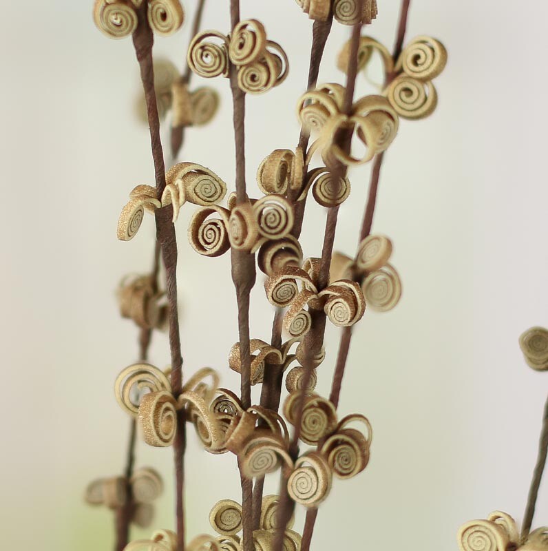 Hand Wrapped Artificial Curly Leaf Floral Spray