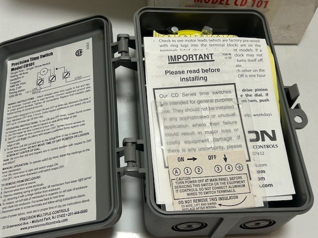 Precision 24 Hour Time Switch CD 101 New Like Intermatic