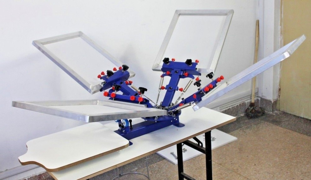 Screen Printing 4 Color Press Kit Adjustable Printer/ Flash Dryer/ Exposure/Tool