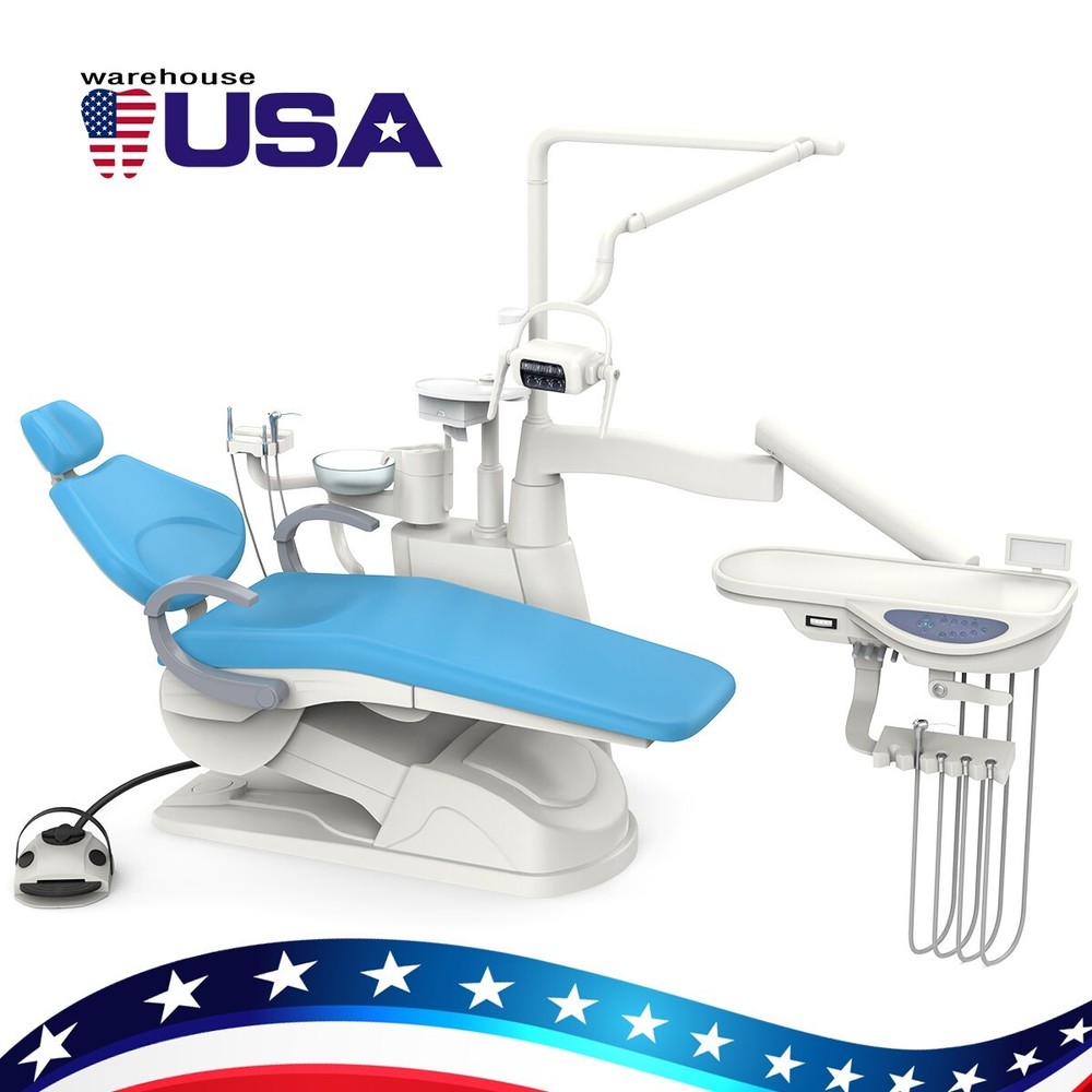 Dental Unit Chair Computer Control DC Motor Fully automatic integrated+ Stool CE