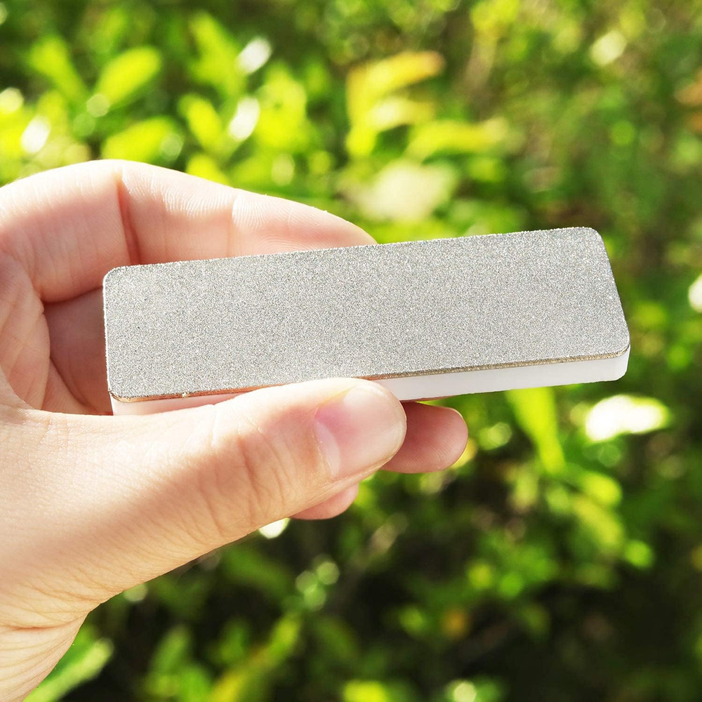 Mini Pocket Knife Sharpener - Double-Sided Diamond & Ceramic Sharpening Stone |
