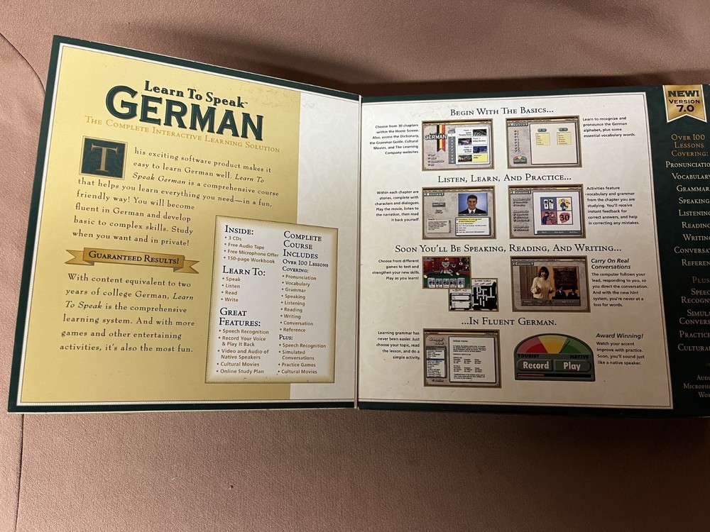 Learn to Speak German Complete Interactive Course - New Factory Sealed