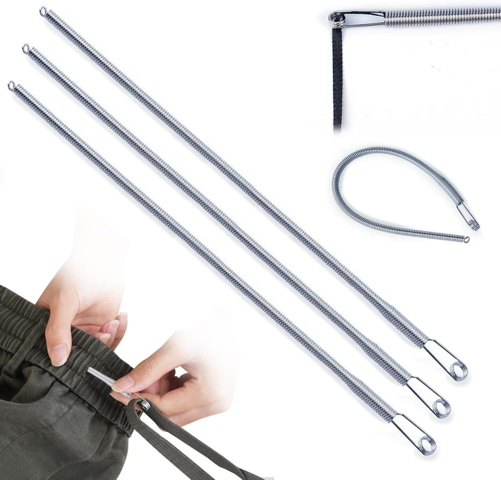 3PCS Spring Drawstring Threader Tool-Rope Threader Clip for Drawstring Replac...