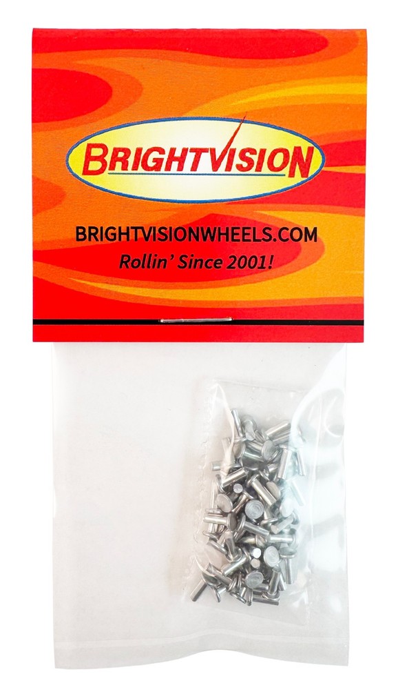 60 Brightvision FLAT HEAD Rivets For 1/64th Die-Cast Resto & Custom Projects