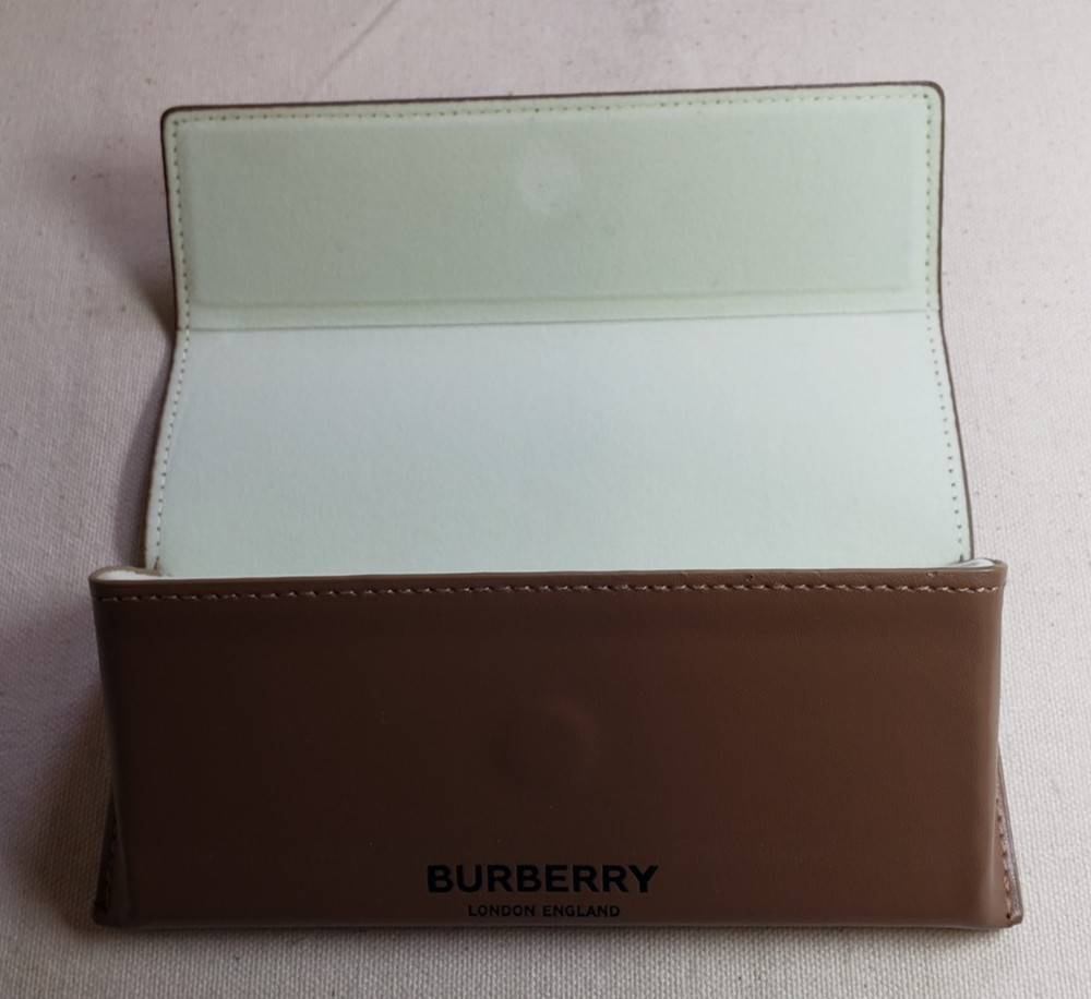 Burberry Camel Brown Soft Leather Glasses Case