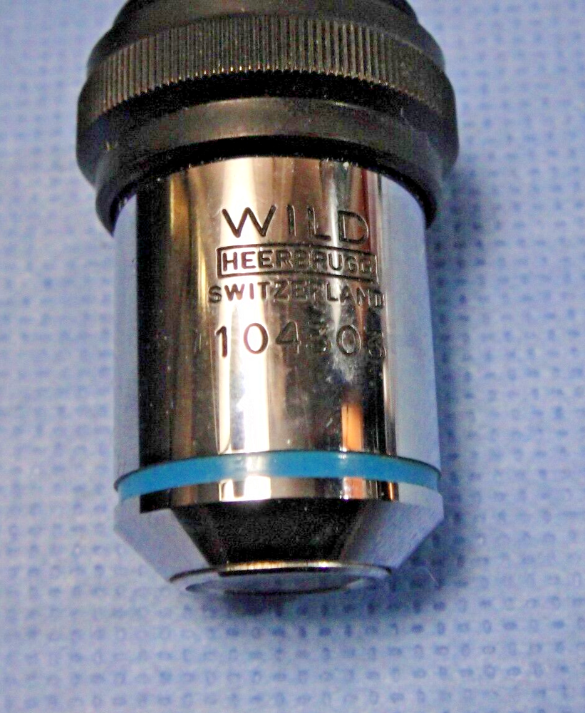 WILD HEERBRUGG OBJECTIVE FLUOTAR 10X SWISS MICROSCOPE OPTICS