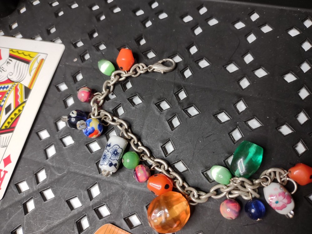8 Inch Multicolor Colorful Charm Bead Bracelet