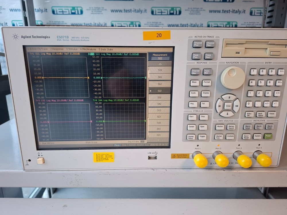 Agilent E5071B 8,5 GHz 4 ports Vector network analyzer