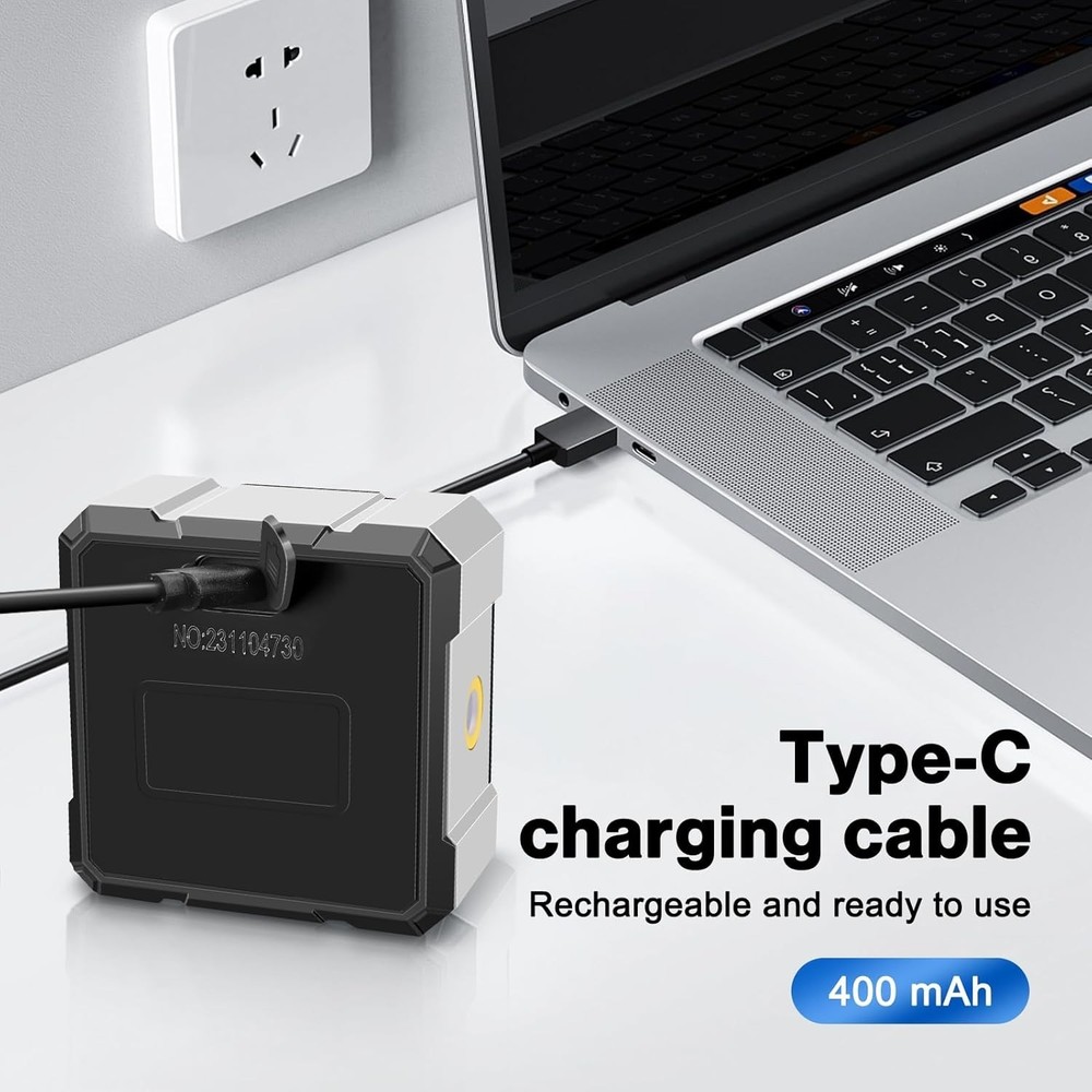 Type-C Rechargeable Laser Protractor with Versatile Measurements & Magnetic Base