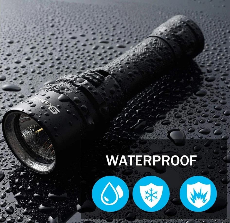 Genwiss Dive Light with lock function, Diving Flashlight Underwater Lights