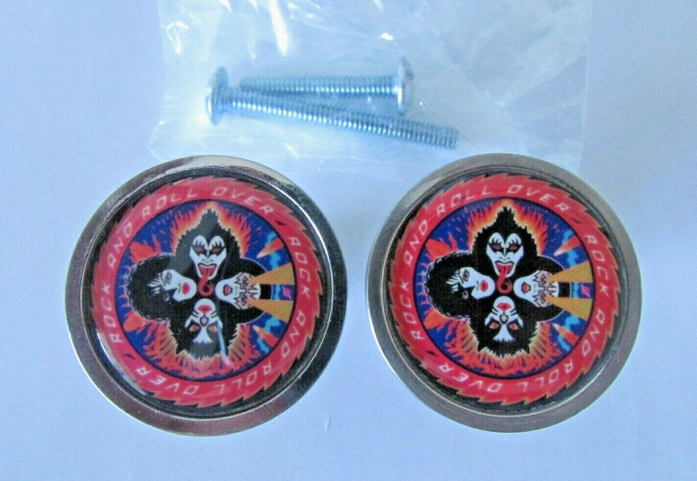KISS Cabinet Knobs, KISS Rock-N-Roll Logo Cabinet Pulls / kitchen knobs, kiss