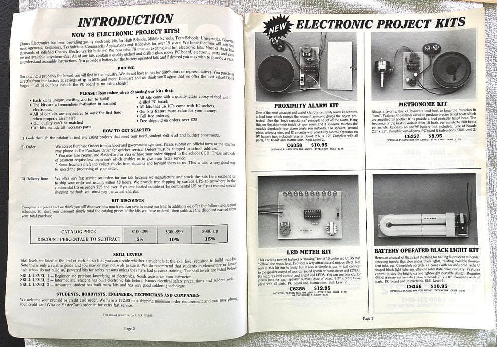 1986 Chaney Electronics Catalog DIY Kits Vintage Maker Electronics Catalog 31
