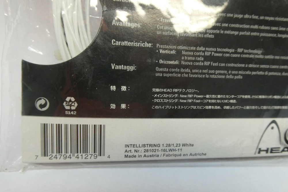 New Sealed Head Gear Intelligence Intellistring Tennis Racket String