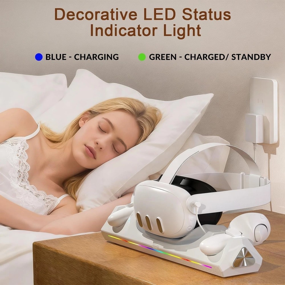 Magnetic Charging Dock for Oculus Quest 3S - Simultaneous Headset & Controllers