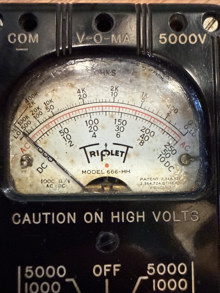 Antique Voltmeter Triplett Model 666-HH