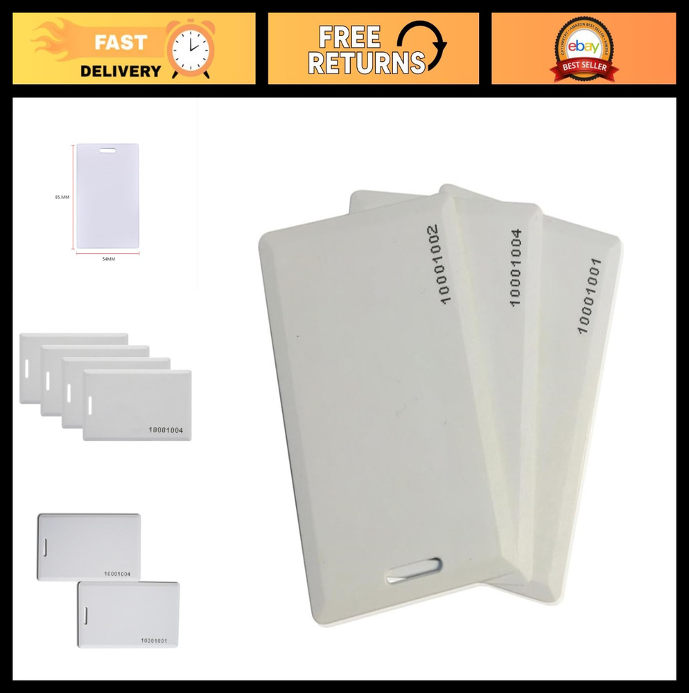 10 Pack 26 Bit Proximity Clamshell Cards for Keyless Entry Access Control System
