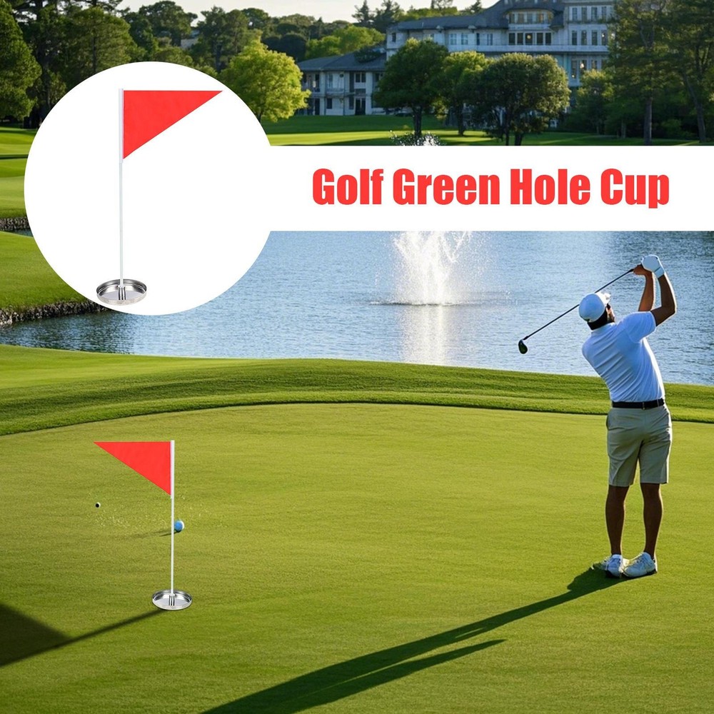 Golf Hole Cup And Flag Putter Practice Equipment Golf Putting Training Tool Fit