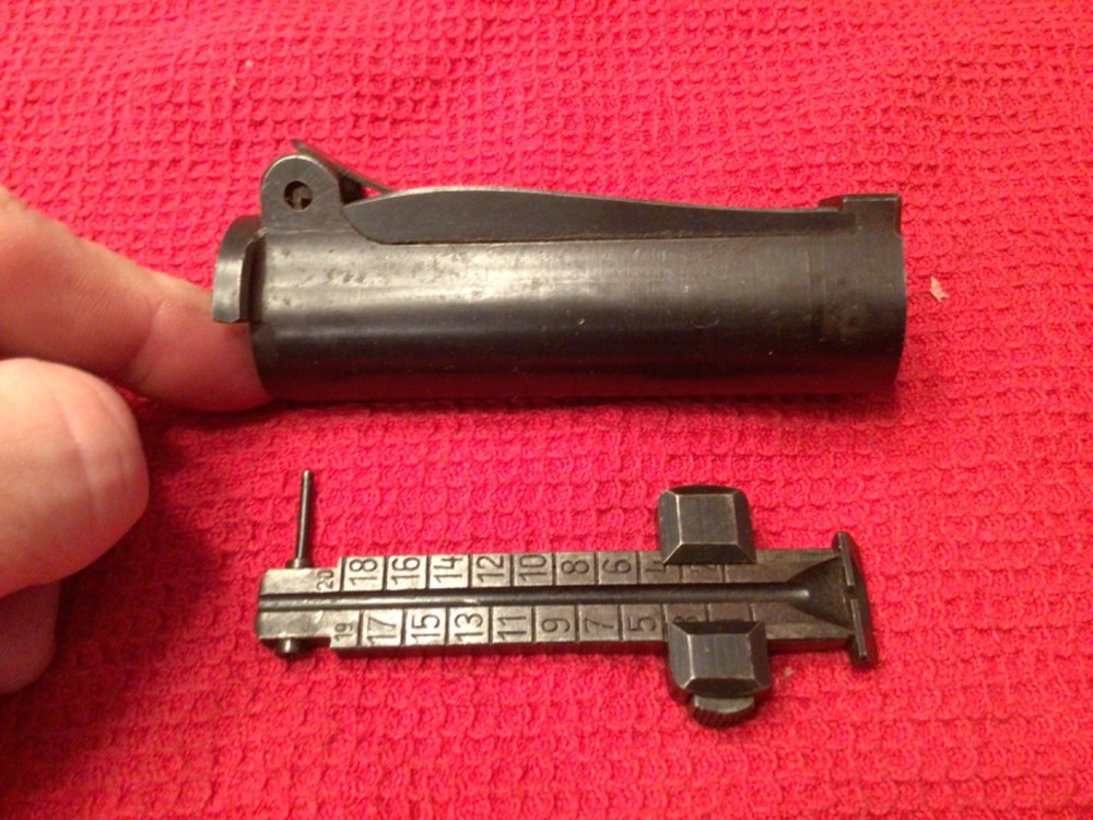 WW2 German K98 Mauser Complete Rear Sight Base Sight Ramp Spring