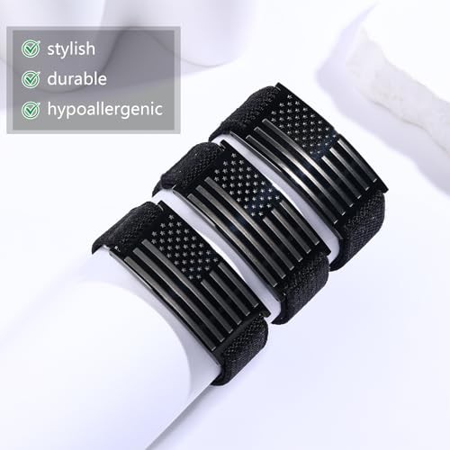 Christian Bible Verse Bracelets for Mens American Flag Style Philippians 4:13