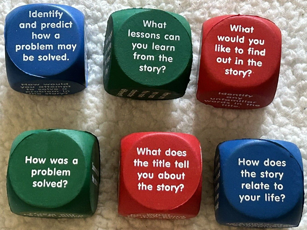 Learning Resources Reading Comprehension Cubes Homeschool Soft Foam Set 6 Guided
