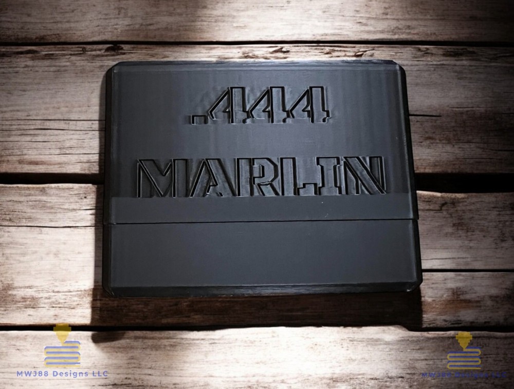 Sliding .444 Marlin Ammo Storage Box Case - 50rd Round - Multiple Colors!