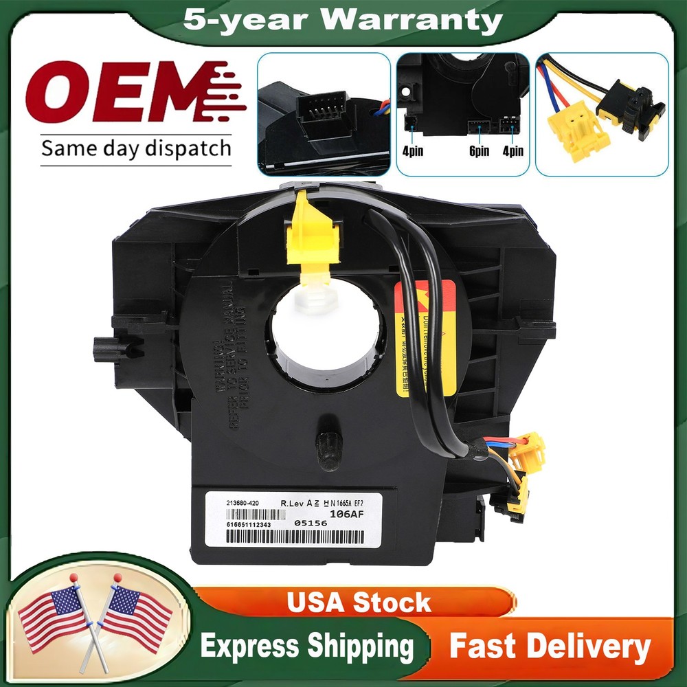 5156106AA Clock Spring With Angle Sensor Steering For Jeep Wrangler JK 2007-2018