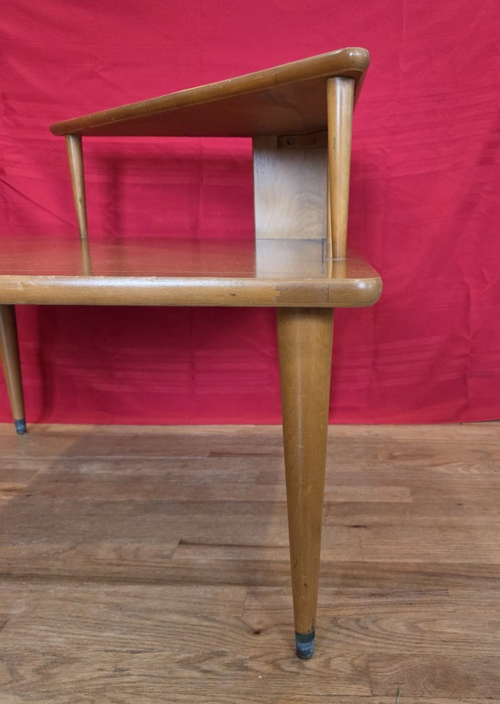 Mid century modern two-tier corner table table