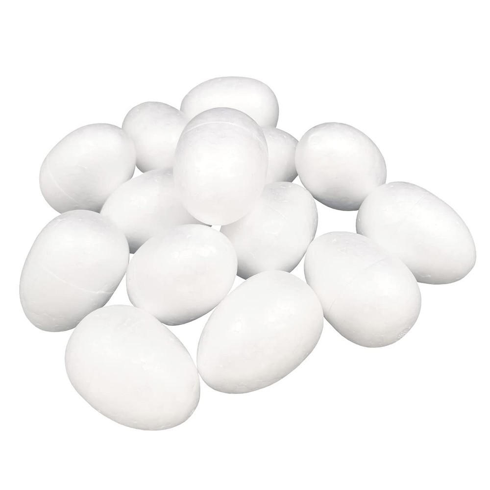 32-Pack 2.75 Inch Craft Foam Eggs Polystyrene Foam for Easter DIY Decoration