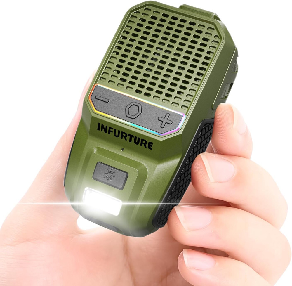 Wearable Bluetooth Speaker with Rgb/Flashlight Clip on Bluetooth Speaker