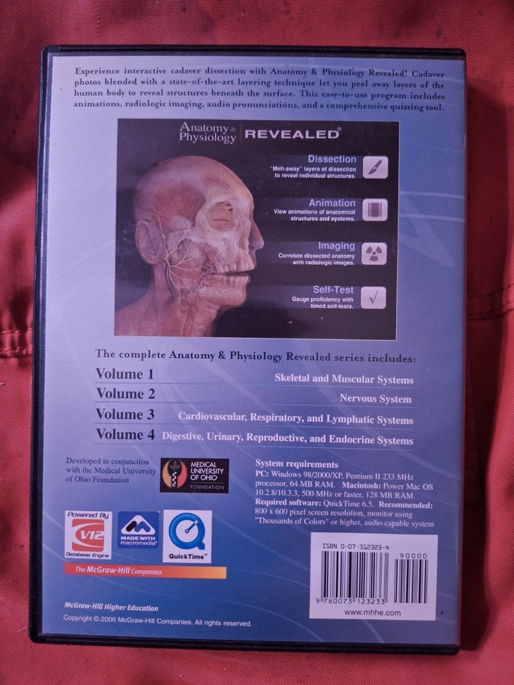 Anatomy & Physiology Interactive Cadaver DissectionCD-ROM, 2006-BULK/SAVE ^20%