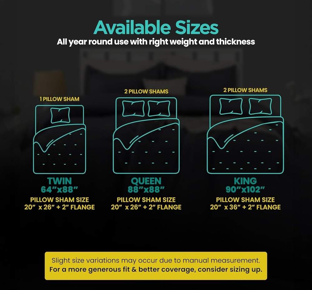 Comforter Set King Bedding Down Alternative Soft Bed