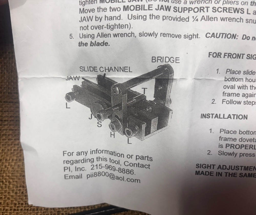 P500 Universal Sight Adjustment Tool / 1G