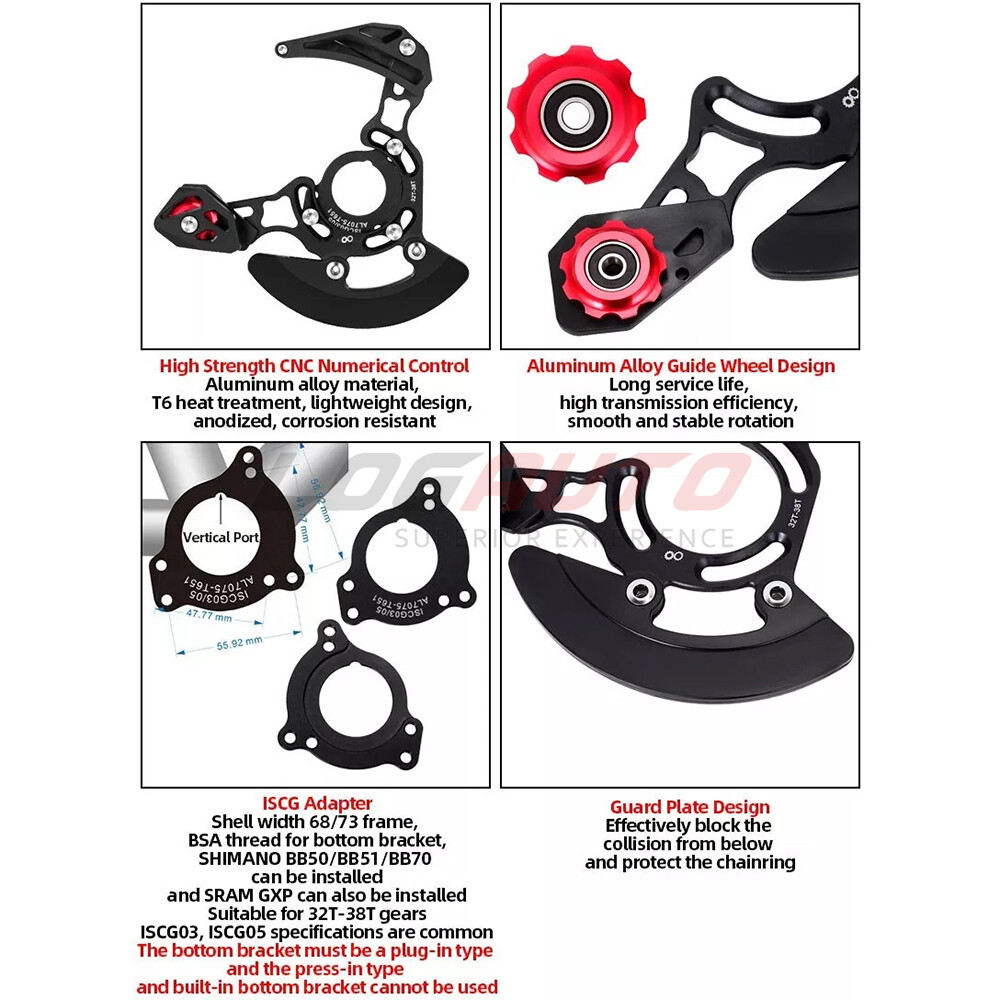 Single Disc Bike Chain Guide Mountain Bicycle 32T-38T Protector System 03/05 BB