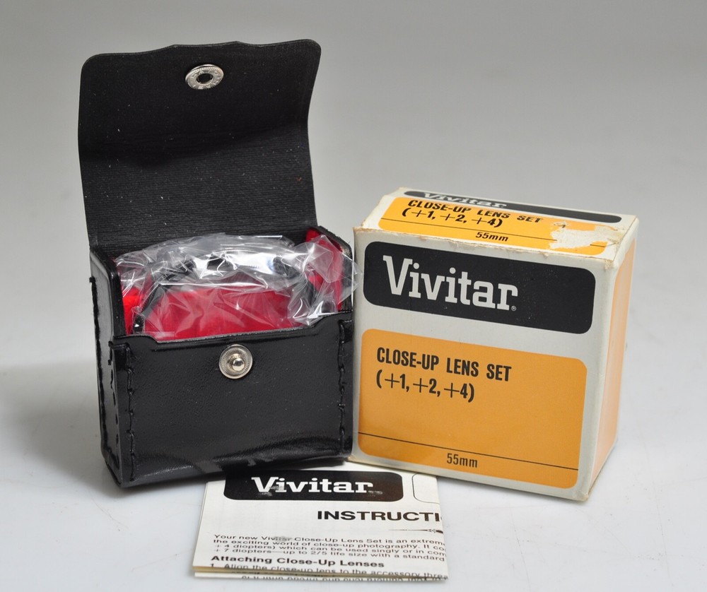 Vivitar Close-up Lens Set 55mm (+1, +2, +4)