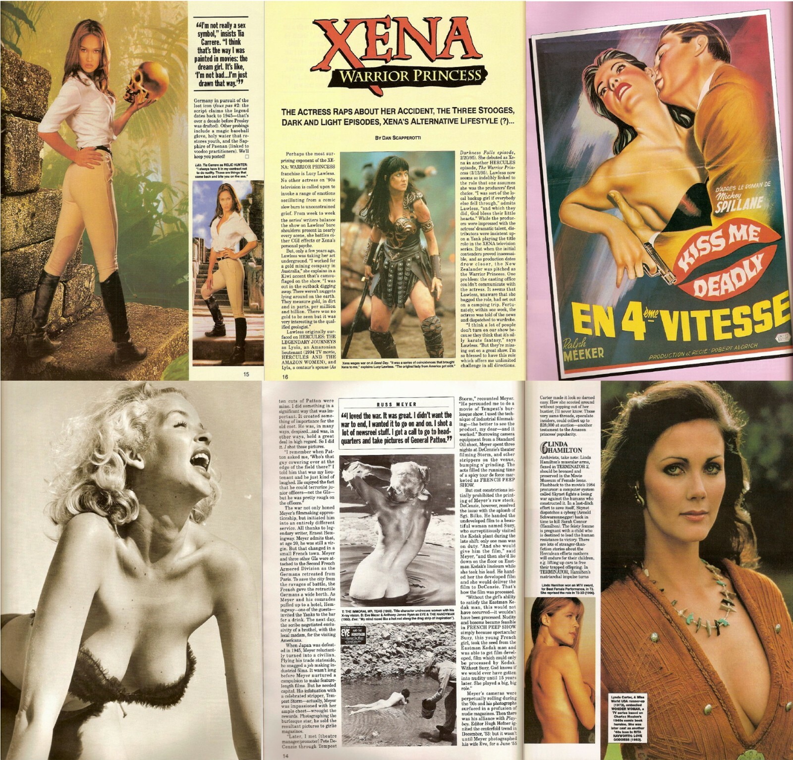 66 Old Issues of Femme Fatales - Sexy Fantasy Movie Actresses Magazine on DVD