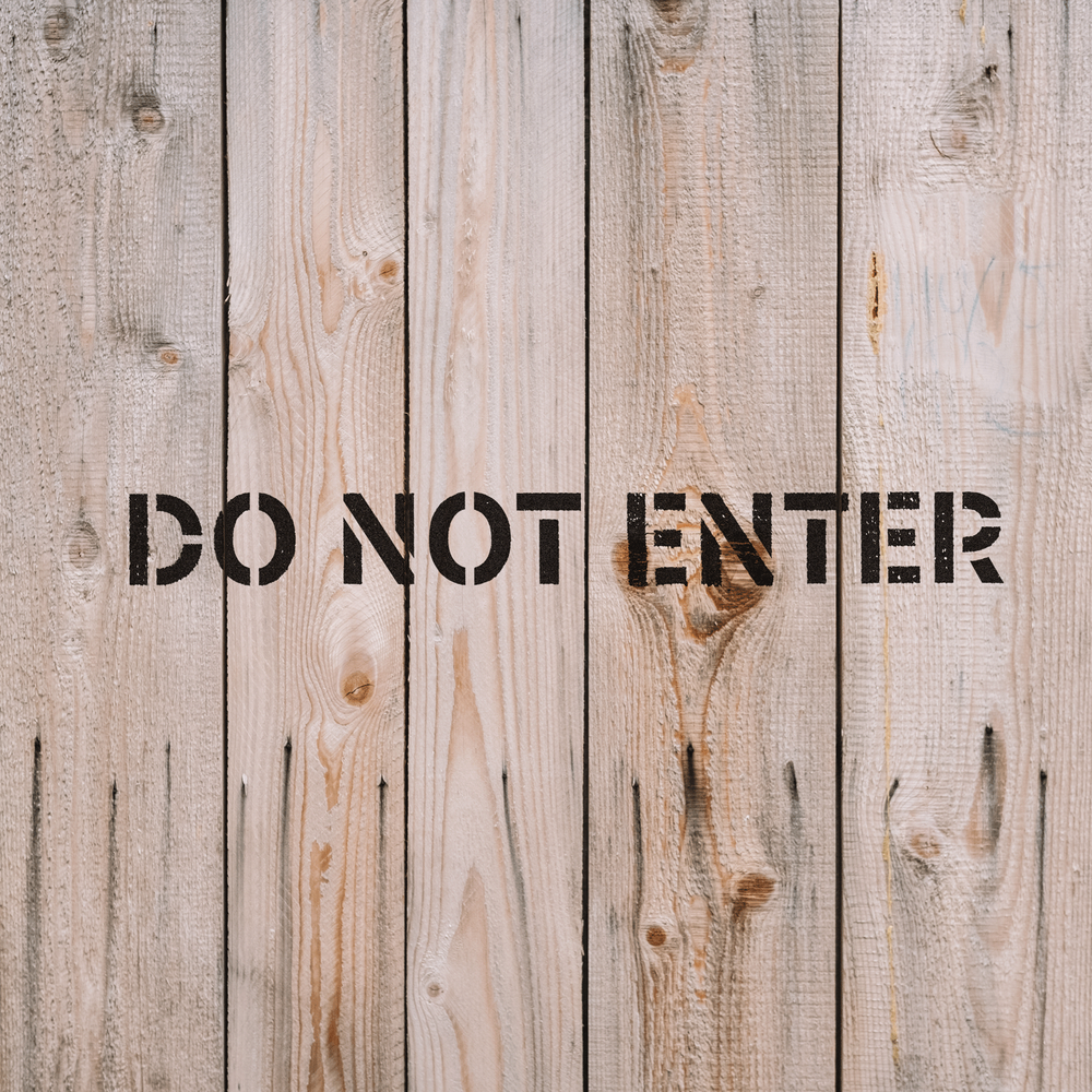 Do Not Enter Sign Stencil - Durable & Reusable Mylar Stencils