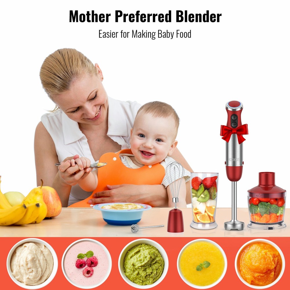 KOIOS Immersion Blender Handheld with Mixer Chopper Processor Electric 5-in-1